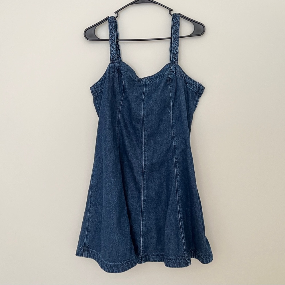 H&M Dark Blue Denim Mini Dress